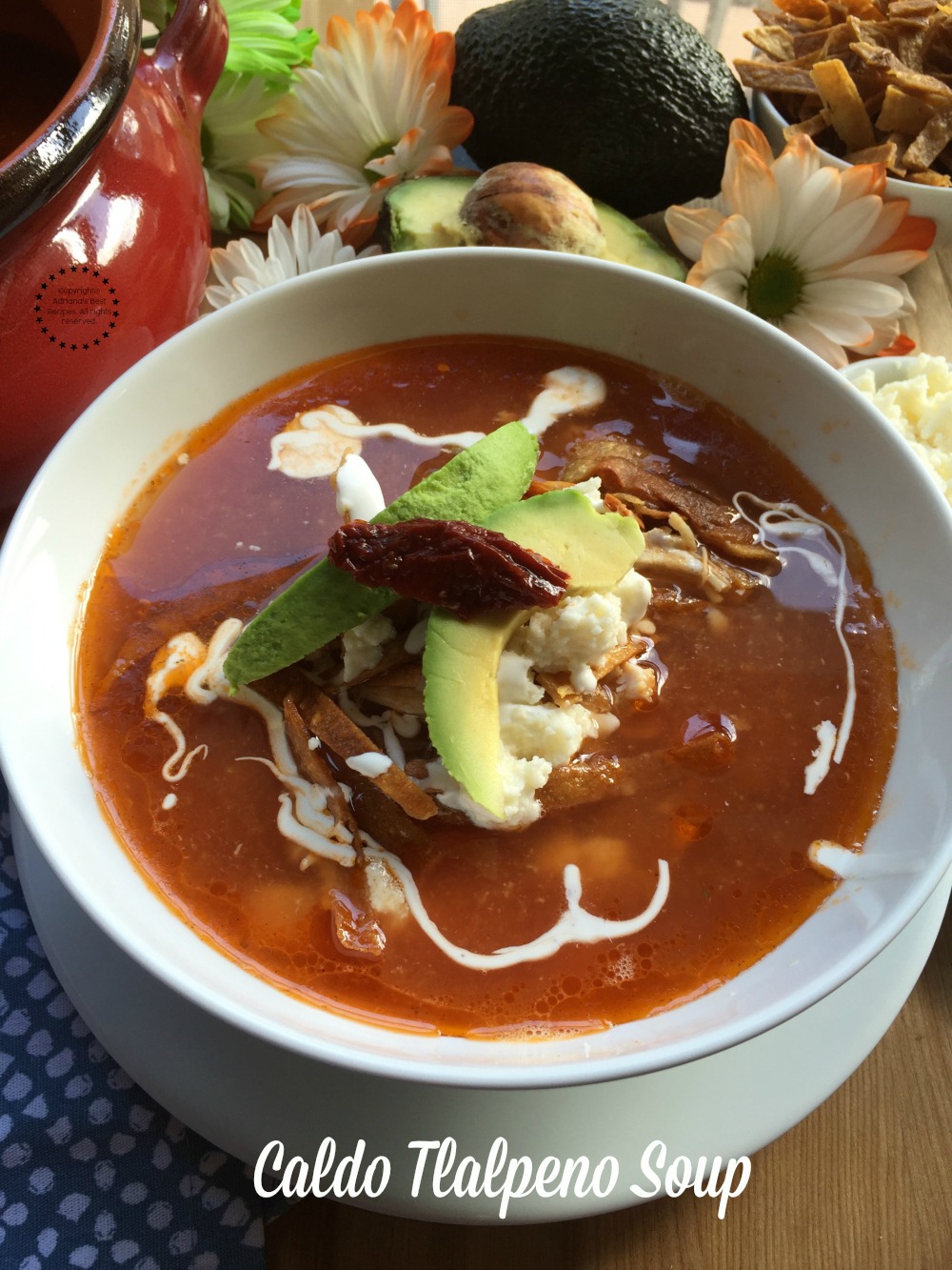 Caldo Tlalpeno Soup a comforting option for a cold day