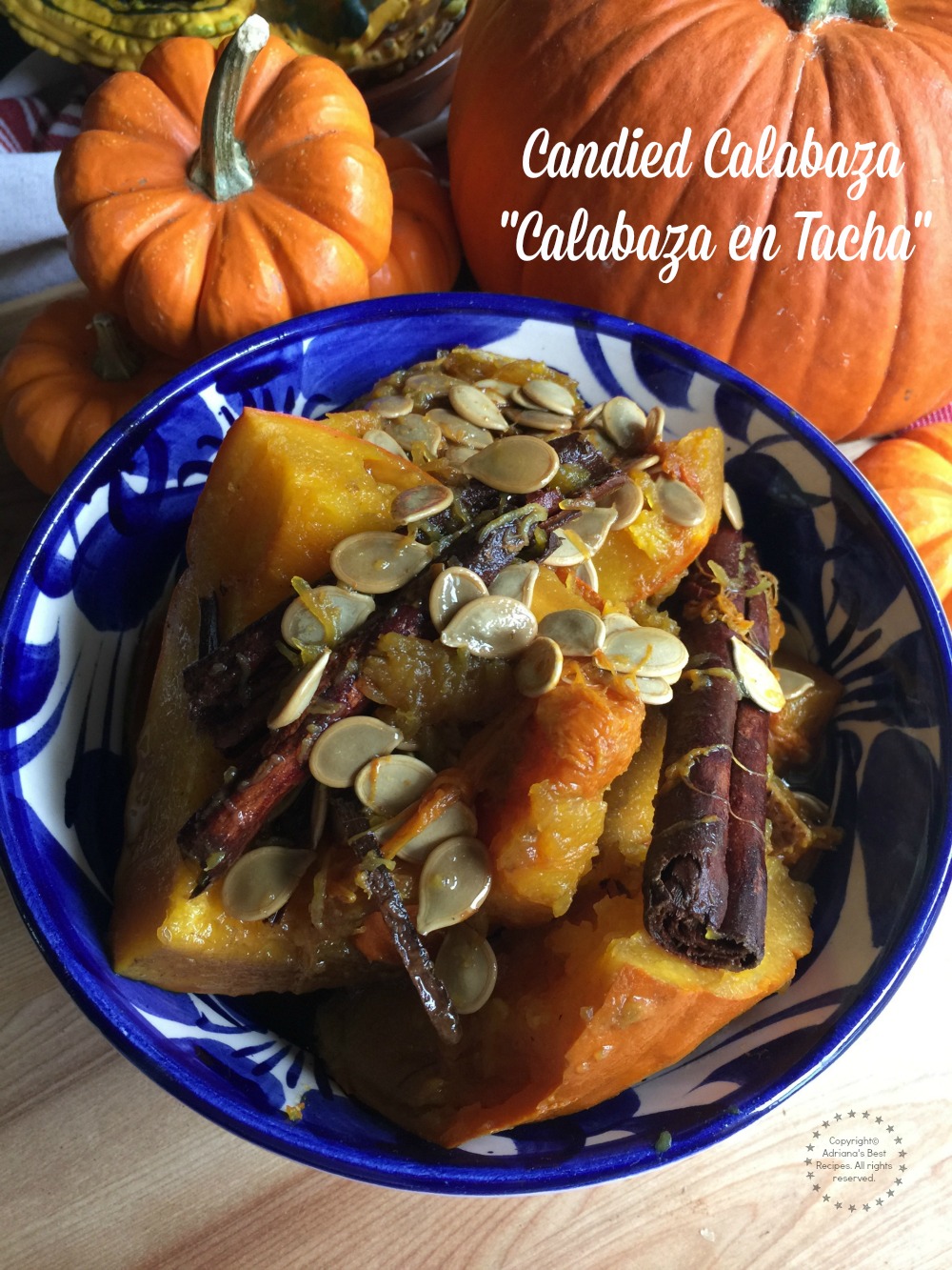 Candied Calabaza Mexican Style also called in Spanish Calabaza en Tacha