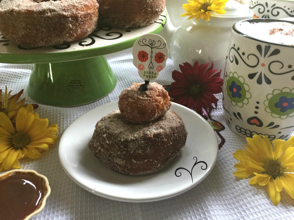 Churro Donuts recipe inspired in Mexican favorites and Day of the Dead traditions