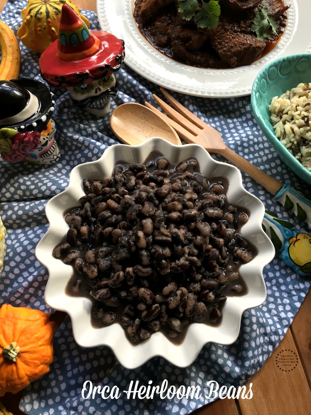 The Orca heirloom beans are native to the Caribbean 