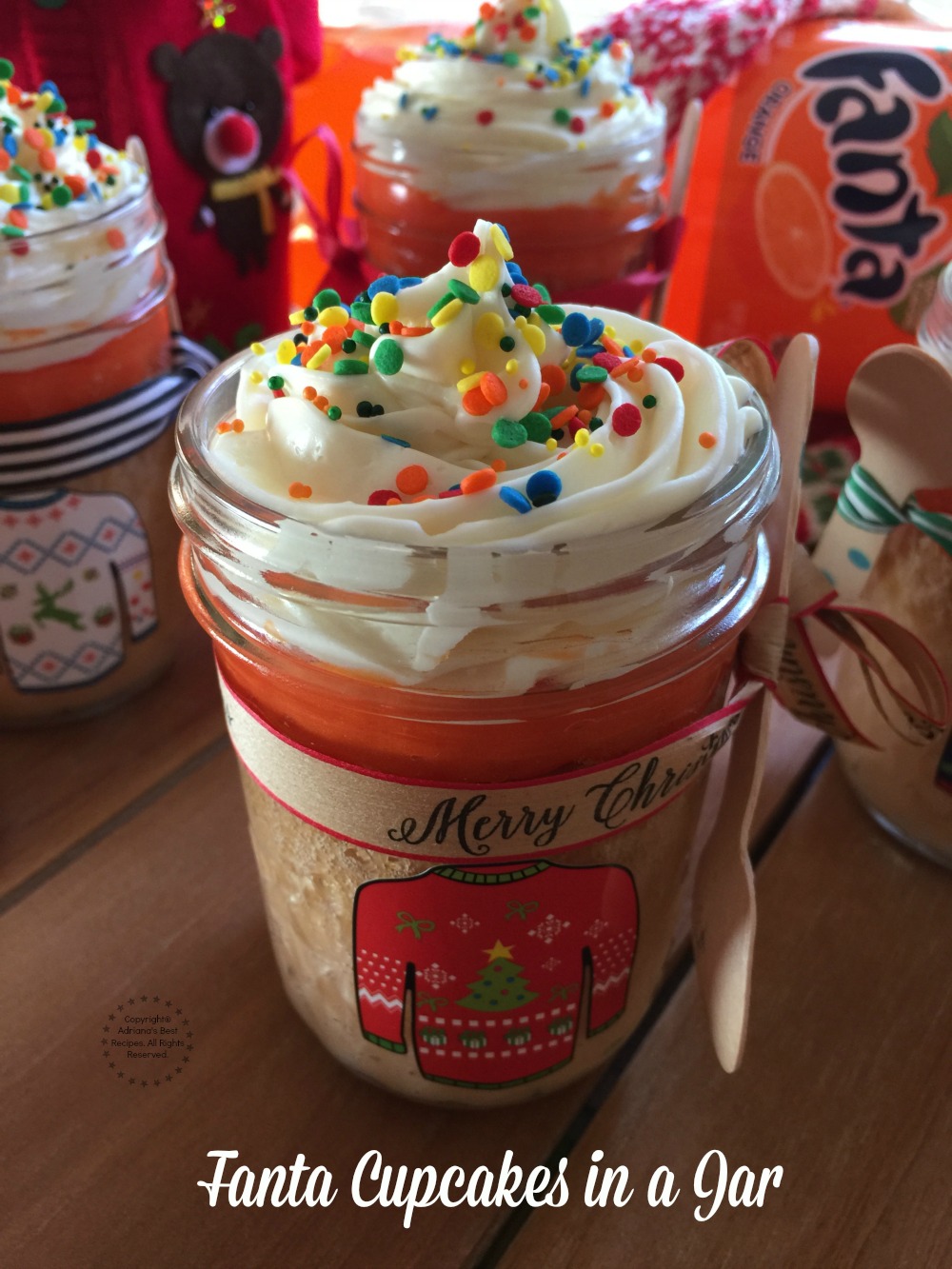 Fanta Cupcakes in a Jar for a cozy charity