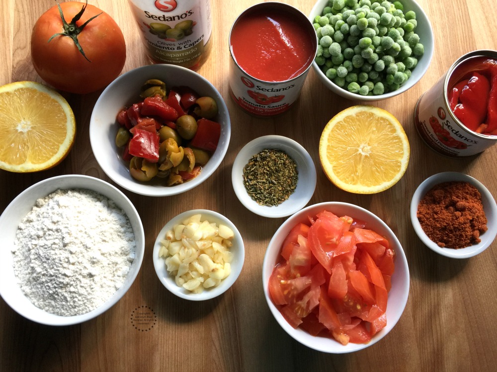 Ingredientes para el Fricasé de Pollo a la Cubana