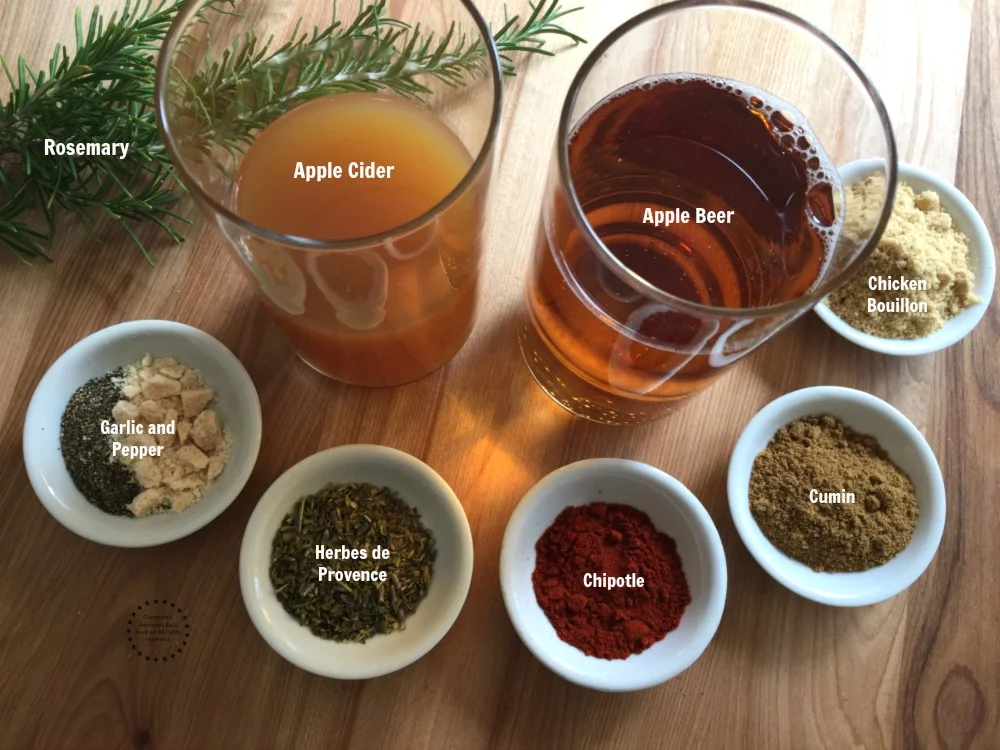 Ingredients for the Chipotle Apple Beer Pork Loin Ingredients for the Chipotle Apple Beer Pork Loin