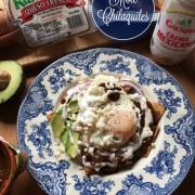 The chilaquiles dish is a traditional recipe from Mexico. It is the perfect bite to serve for a hearty breakfast or brunch and even for lunch or dinner. You can add the egg or replace the egg with another protein like chicken, beef, turkey or pork.