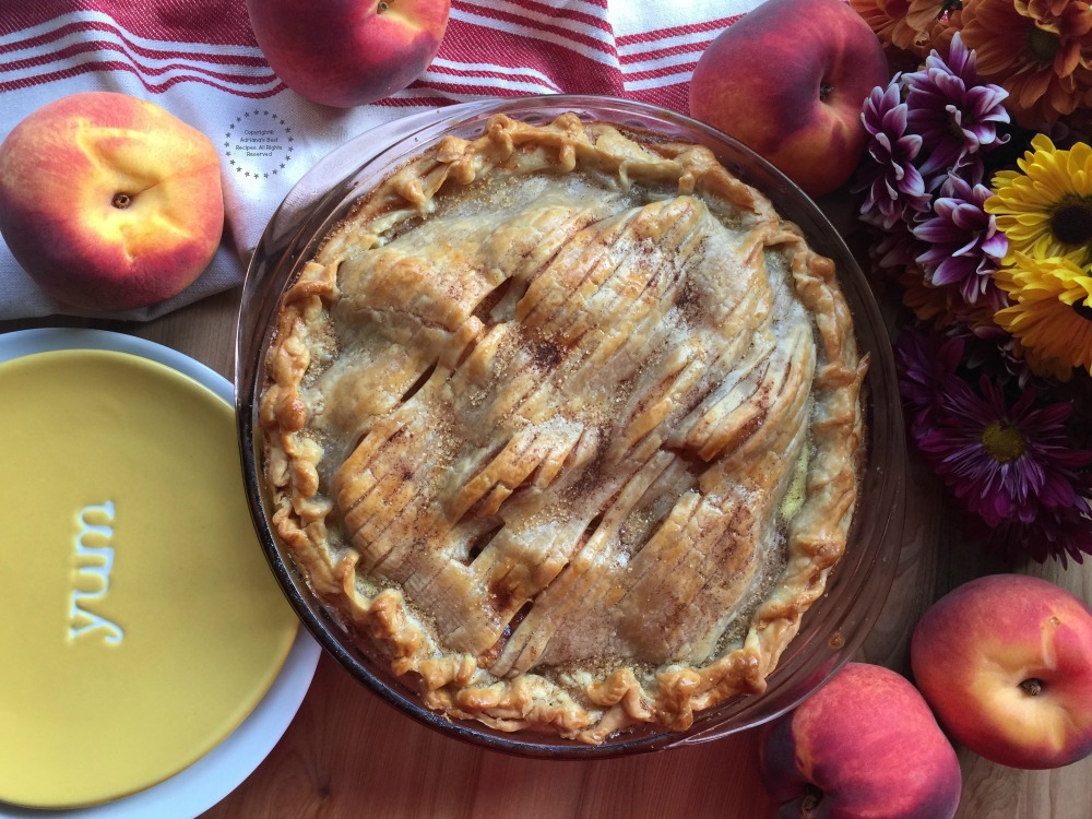 Nothing better than a freshly made peach pie to end a good holiday meal