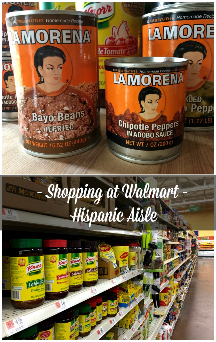 De compras en Walmart Hispanic Aisle