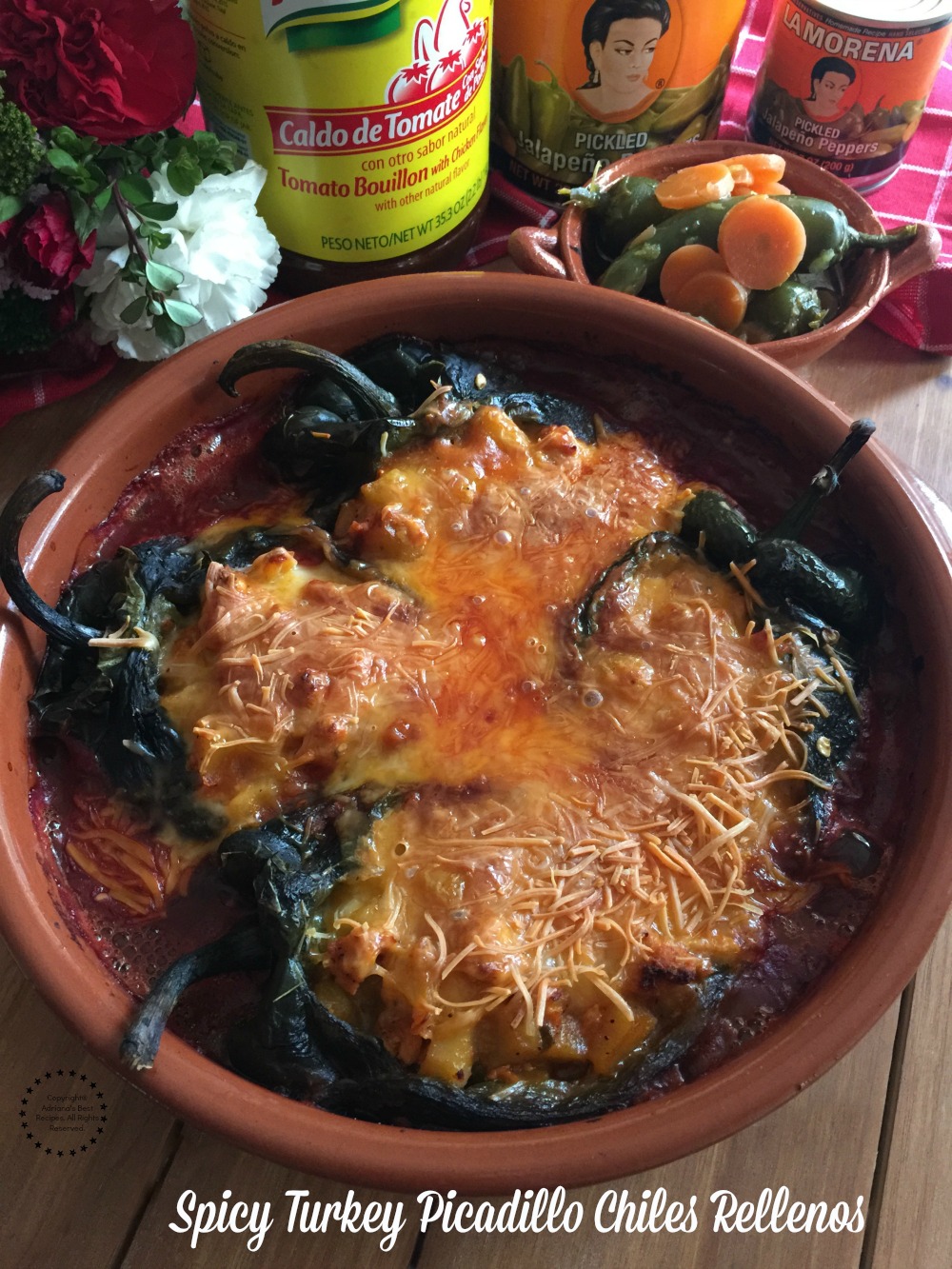 Spicy Turkey Picadillo Chiles Rellenos for your holiday table