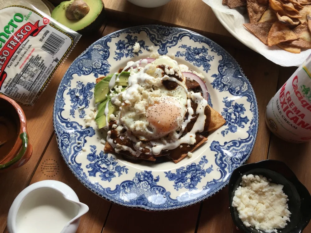 Using authentic ingredients it is what makes the Mole Chilaquiles a perfect dish Using authentic ingredients it is what makes the Mole Chilaquiles a perfect dish
