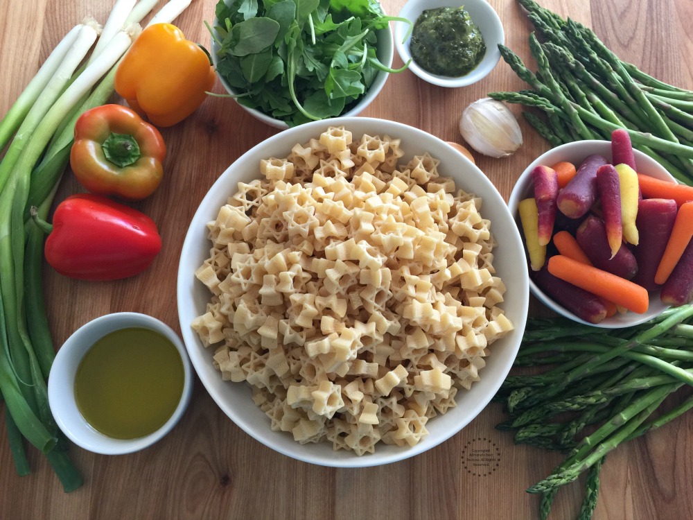 Ingredients for the Star of David Pasta