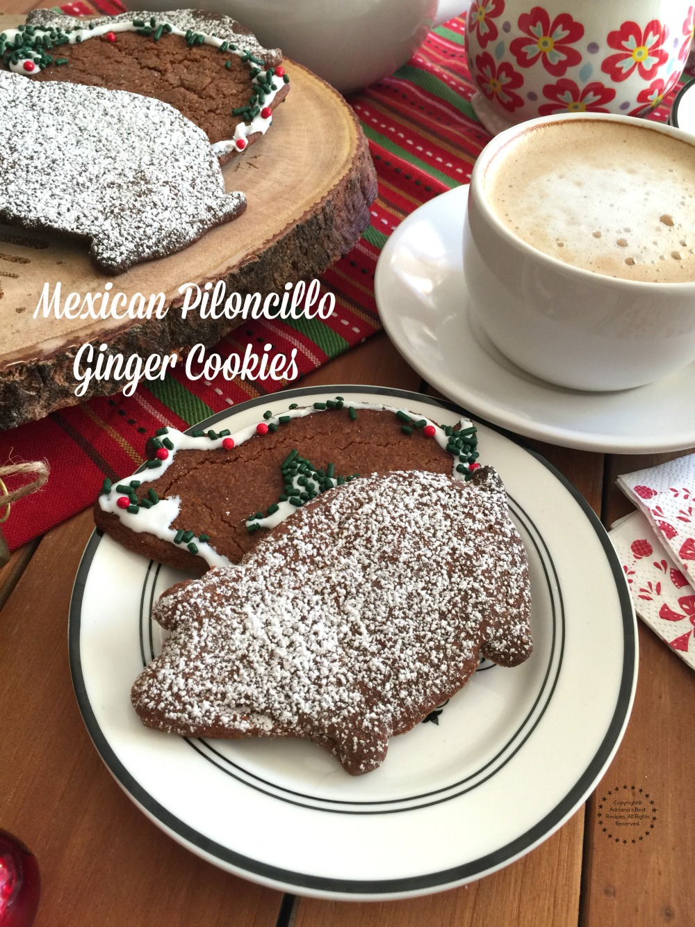 Mexican Piloncillo Ginger Cookies aromatic, sweet and perfect to enjoy with coffee