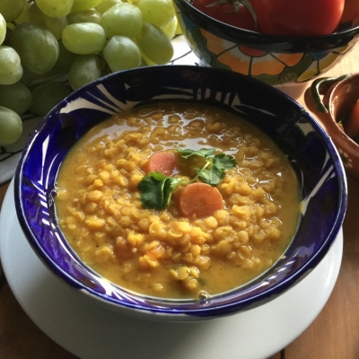 Sopa de Lentejas Rojas y Jalapeños para el Año Nuevo