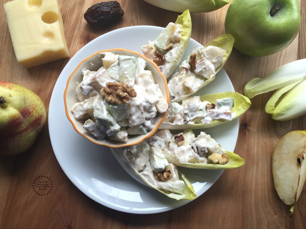 Tasty Endive Apple Salad with Walnuts