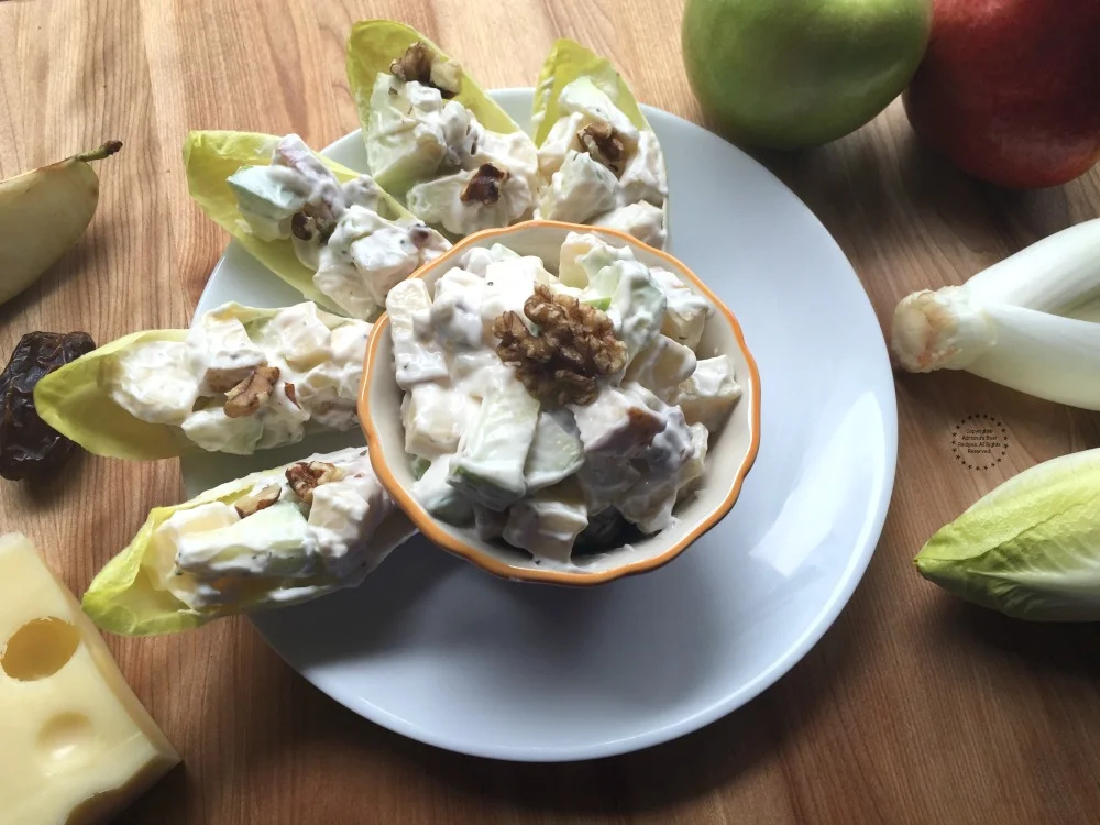 Endivias Rellenas de Ensalada de Manzana excelentes para la cena de año nuevo Endivias Rellenas de Ensalada de Manzana excelentes para la cena de año nuevo