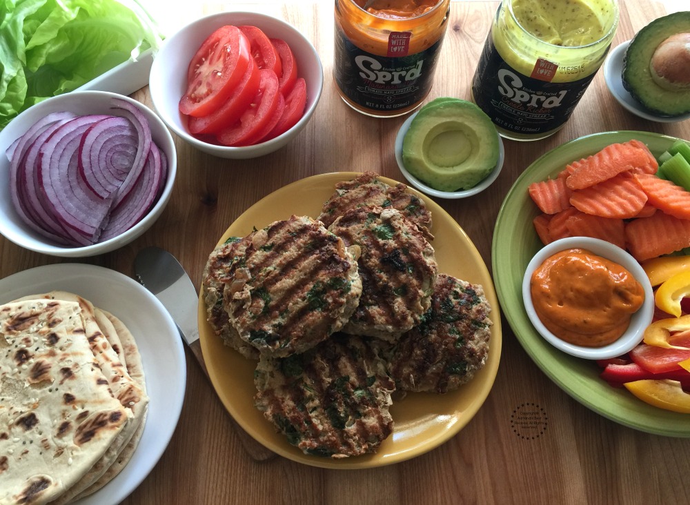 Ingredients for making the lean chicken burgers