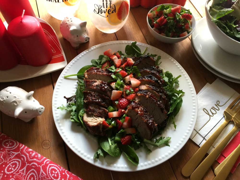 A lovely dinner with strawberry jalapeño pork loin