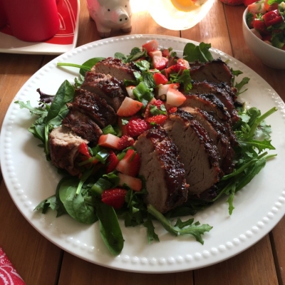 Delicioso Lomo de Cerdo con Fresas y Jalapeños con el perfecto balance de sabores