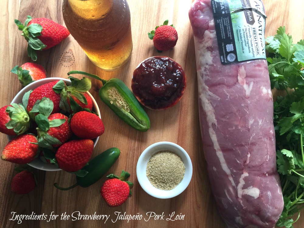 Ingredients for the Strawberry Jalapeño Pork Loin