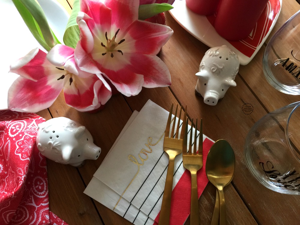 Sugerencia de decoración para la mesa de San Valentín