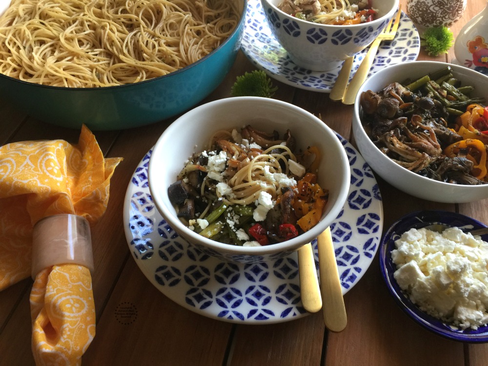 A Roasted Veggies Protein Pasta for the weekly menu