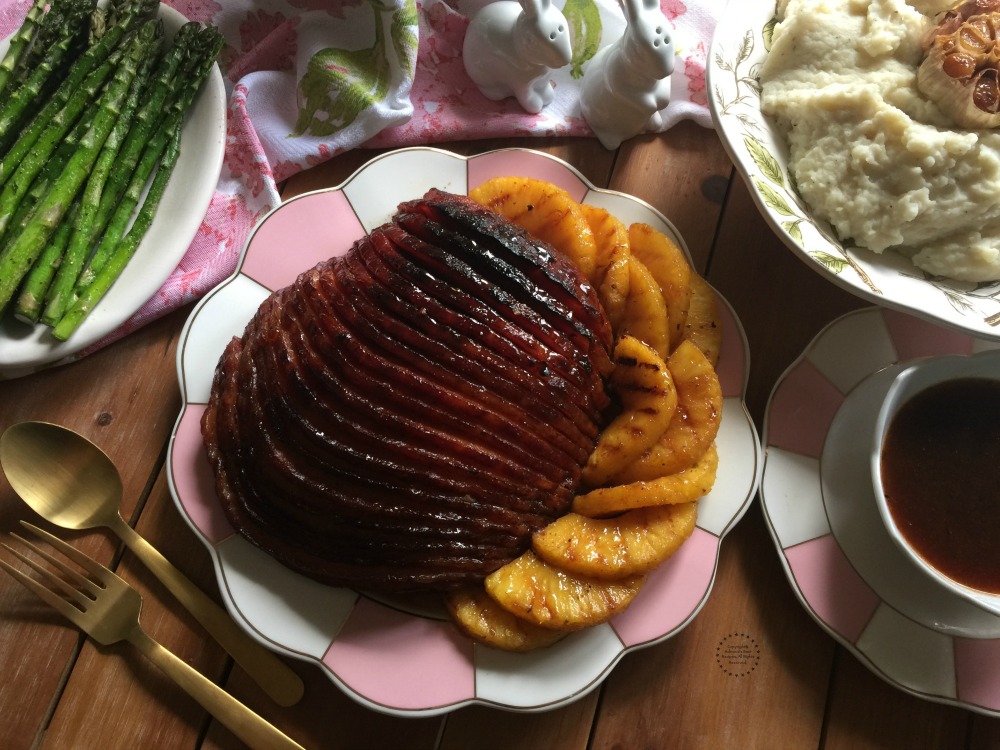 Receta fácil para preparar Jamon Glaseado con Piña y Chipotle