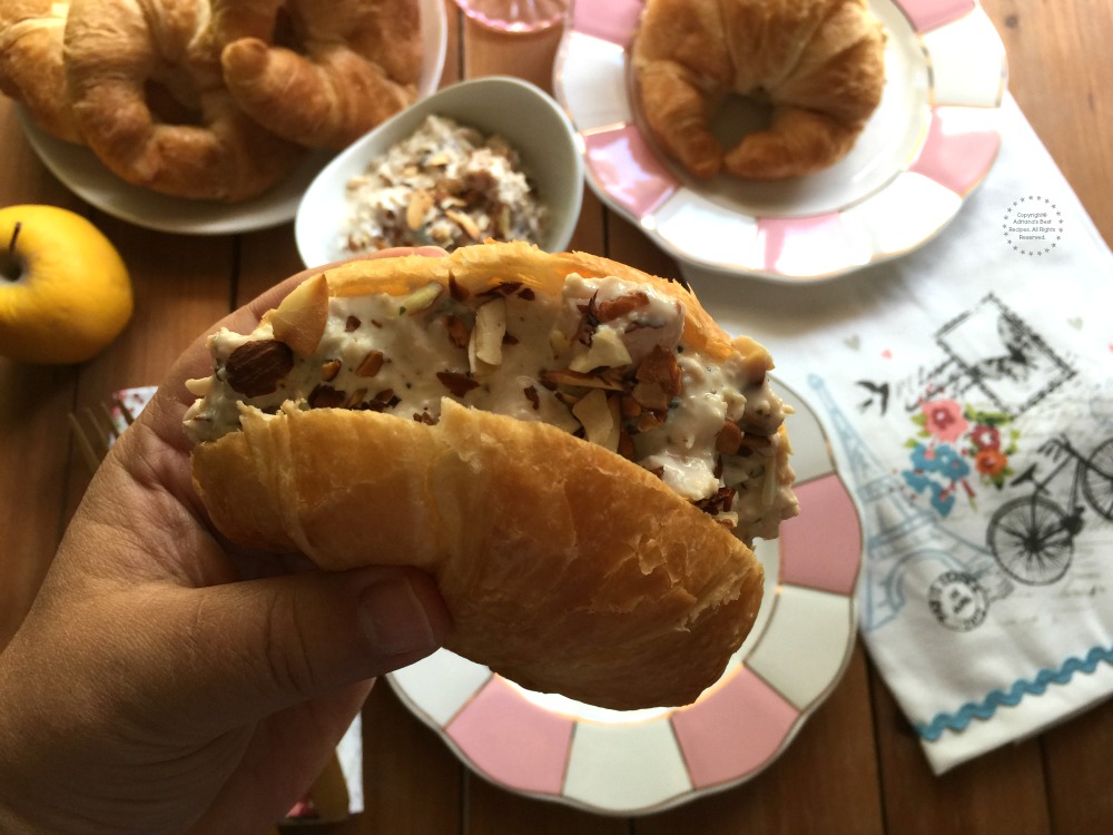 Are you ready to try this delicious almond cherry chicken salad croissant