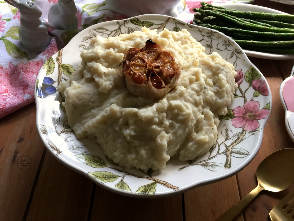 Receta para el puré de papas con ajo asado