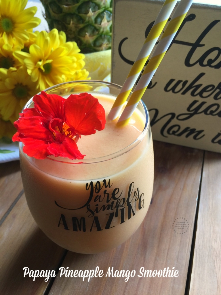 An Easy Papaya Pineapple Mango Smoothie Adriana's Best Recipes