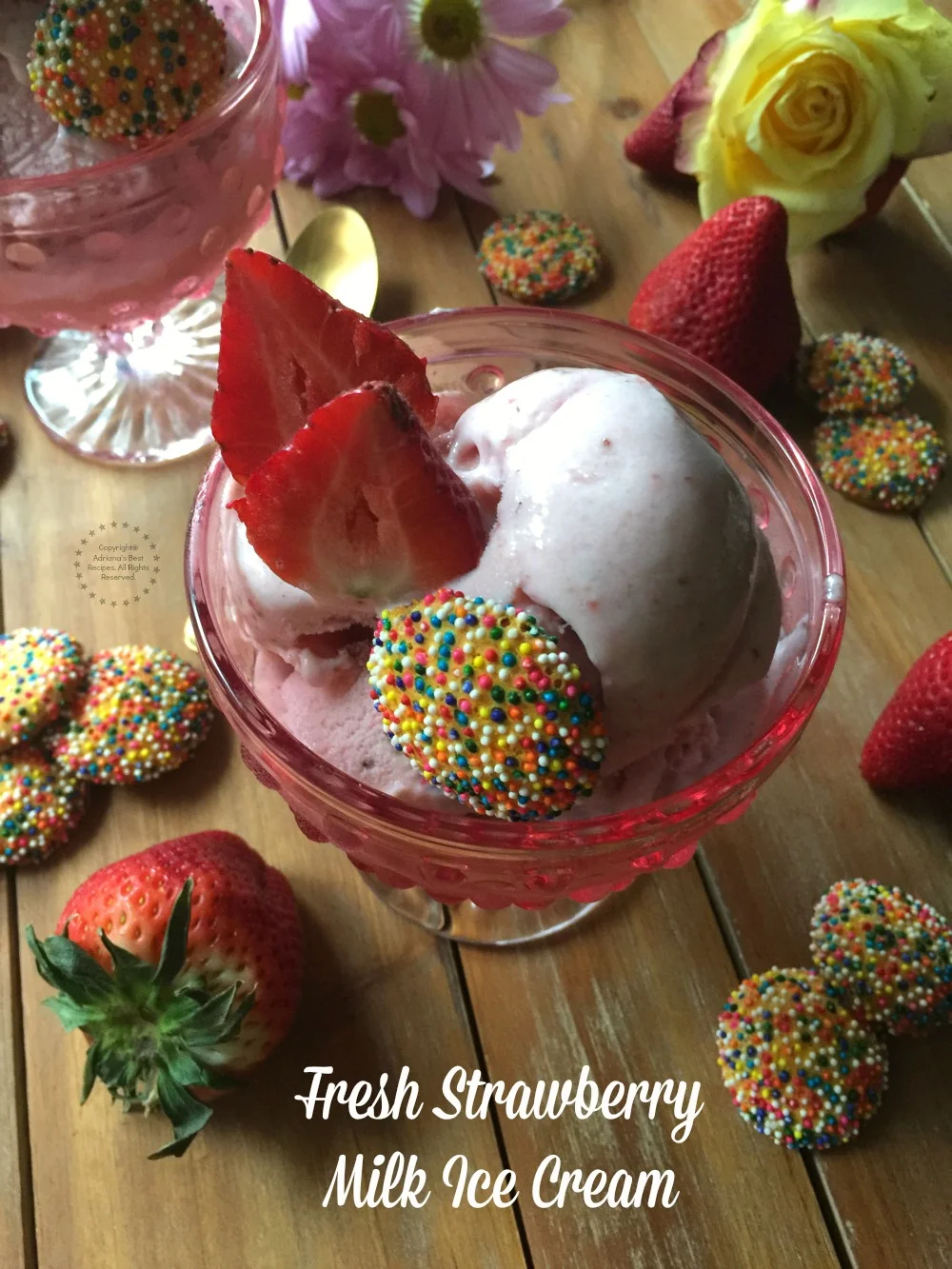 A Homemade Fresh Strawberry Milk Ice Cream A Three Ingredients Recipe and No Churn A Homemade Fresh Strawberry Milk Ice Cream A Three Ingredients Recipe and No Churn