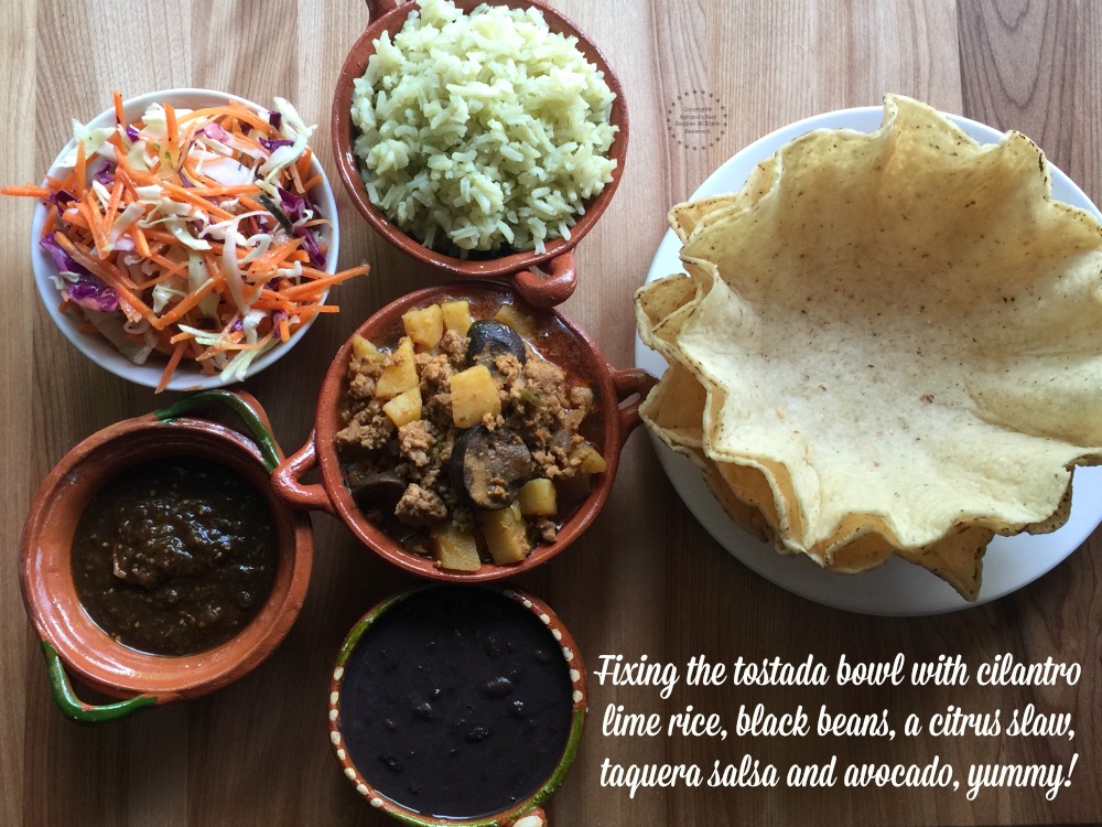 Fixing the Mexican Turkey Picadillo Tostada Bowl