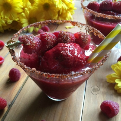 Incredibly Tasty Frozen Raspberry Chamoy Margarita for Mother's Day