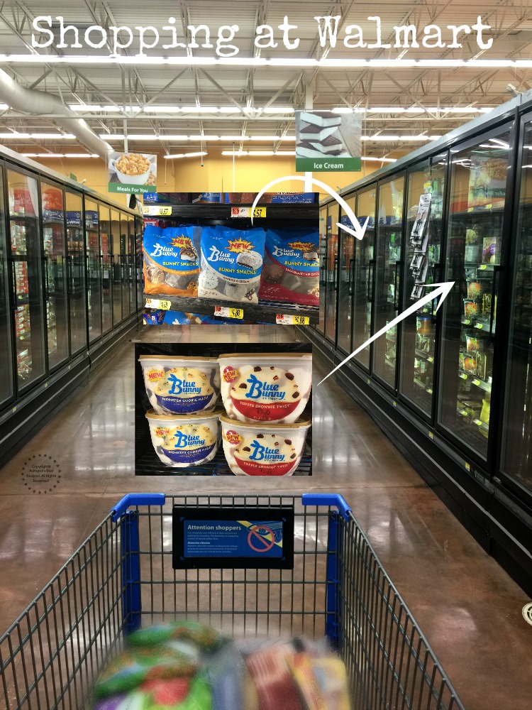 Shopping at Walmart at the Ice Cream Aisle