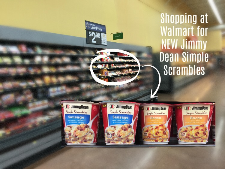 Shopping at Walmart for Jimmy Dean Simple Scrambles