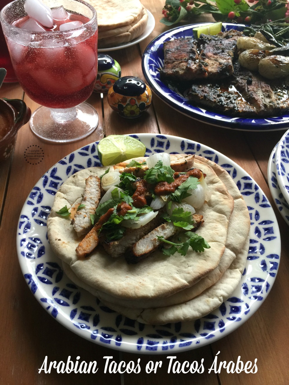 Los tacos arabes son la comida rápida por excelencia en la ciudad de Puebla. Hechos con carne de cerdo marinada y servidos en pan árabe recién hecho