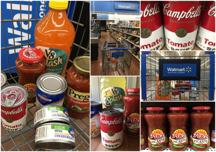 Shopping at Walmart for Campbell Soup Company products