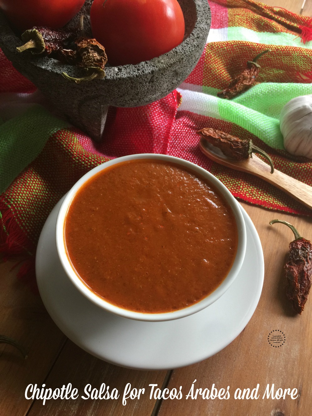 Mexican cuisine has a vast variety of salsas and one of them is the famous chipotle salsa. Mostly used for Tacos Arabes but also used for other dishes