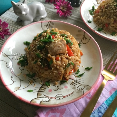 Arroz Frito Estilo Latino para la Cena