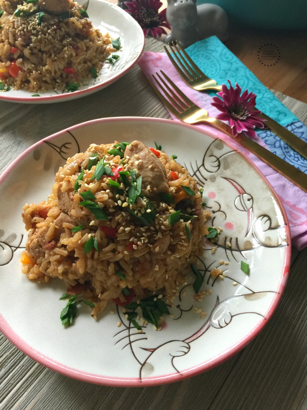 Mexican and Chinese cuisines meet in a simple dish called latino style fried rice