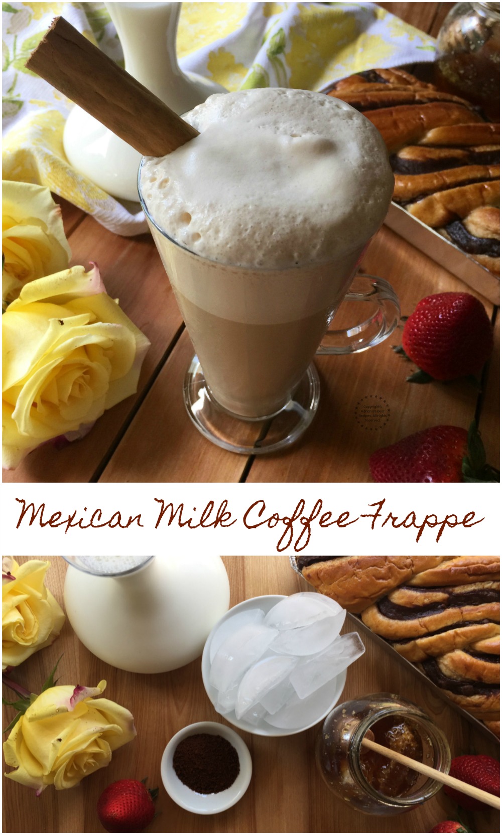 The Mexican Milk Coffee Frappe has the perfect combination of flavors to become a summer favorite for either breakfast or the go to coffee drink for a midday pick me up