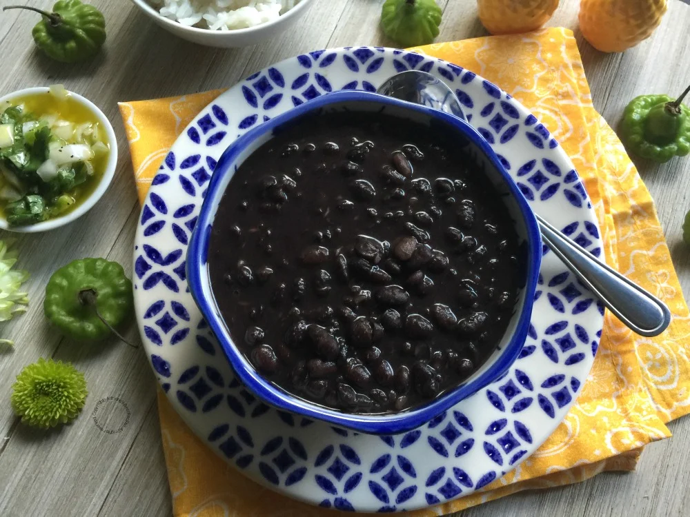 A small homage to my father in law making his recipe for Cuban Black Beans
