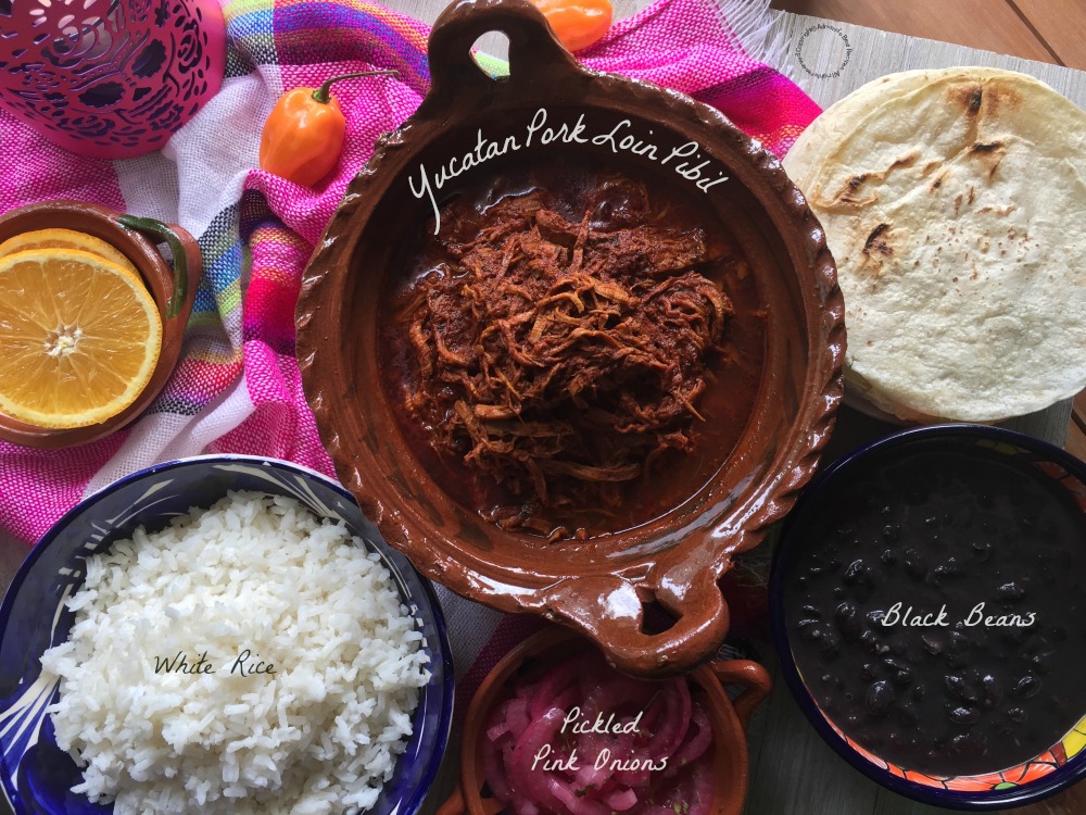 Menú completo para servir el Puerco Pibil Estilo Yucatán