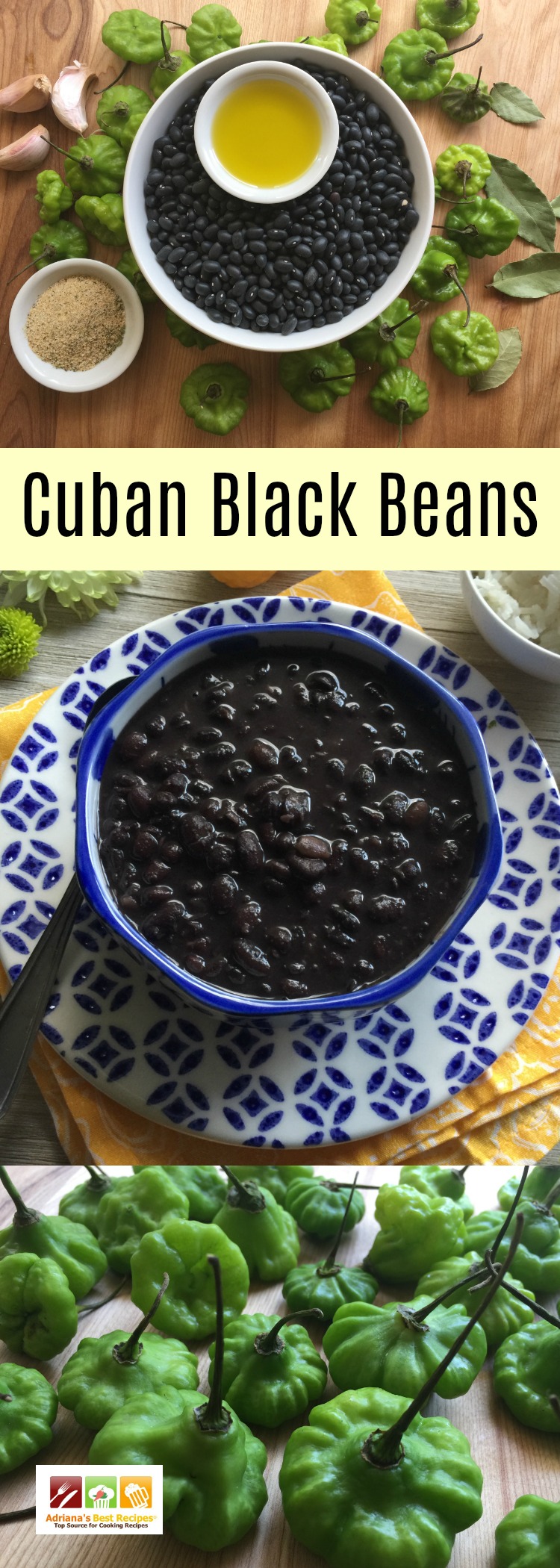 Frijoles negros cubanos hechos con aceite de oliva, sazón cubano, ajo y ajíes cachucha. Una receta muy sencilla pero deliciosa. Frijoles negros cubanos hechos con aceite de oliva, sazón cubano, ajo y ajíes cachucha. Una receta muy sencilla pero deliciosa.