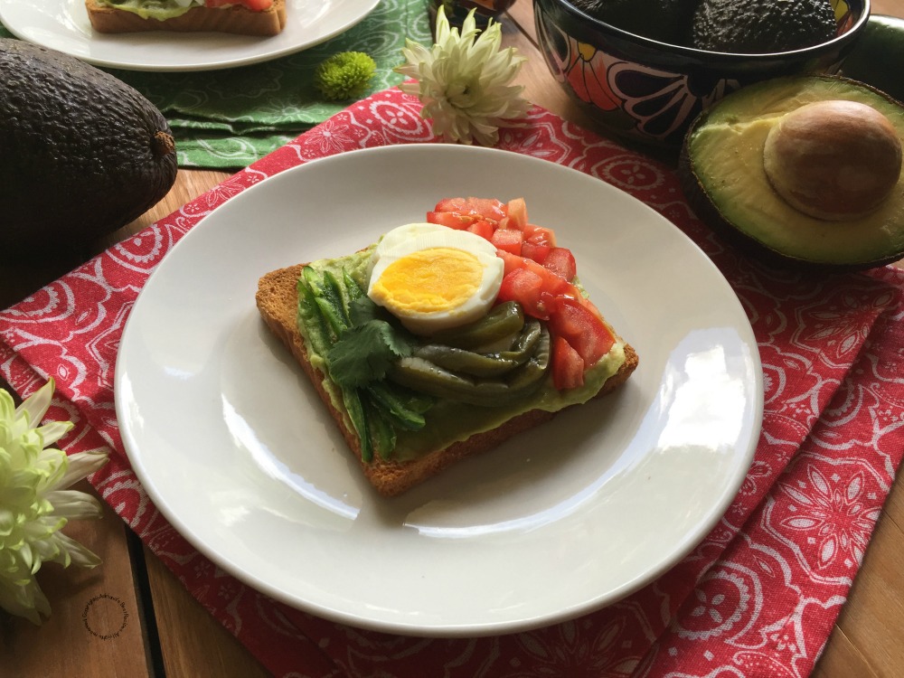 Rica Tostada Tricolor con Aguacate para celebrar el mes de la Herencia Hispana