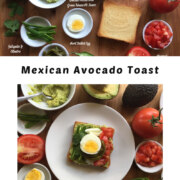 Mexican flag inspired toast for breakfast