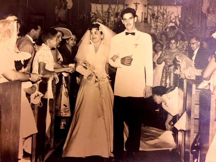 Mis queridos suegros en su boda en La Habana