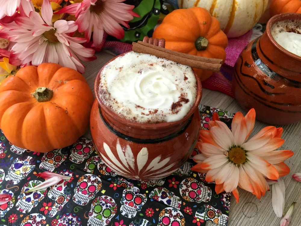 a jarrito served with coffee and topped with whipped cream