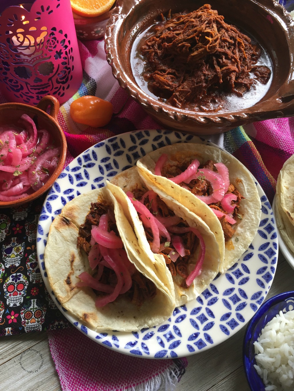 Tacos de Puerco Pibil estilo Yucatán
