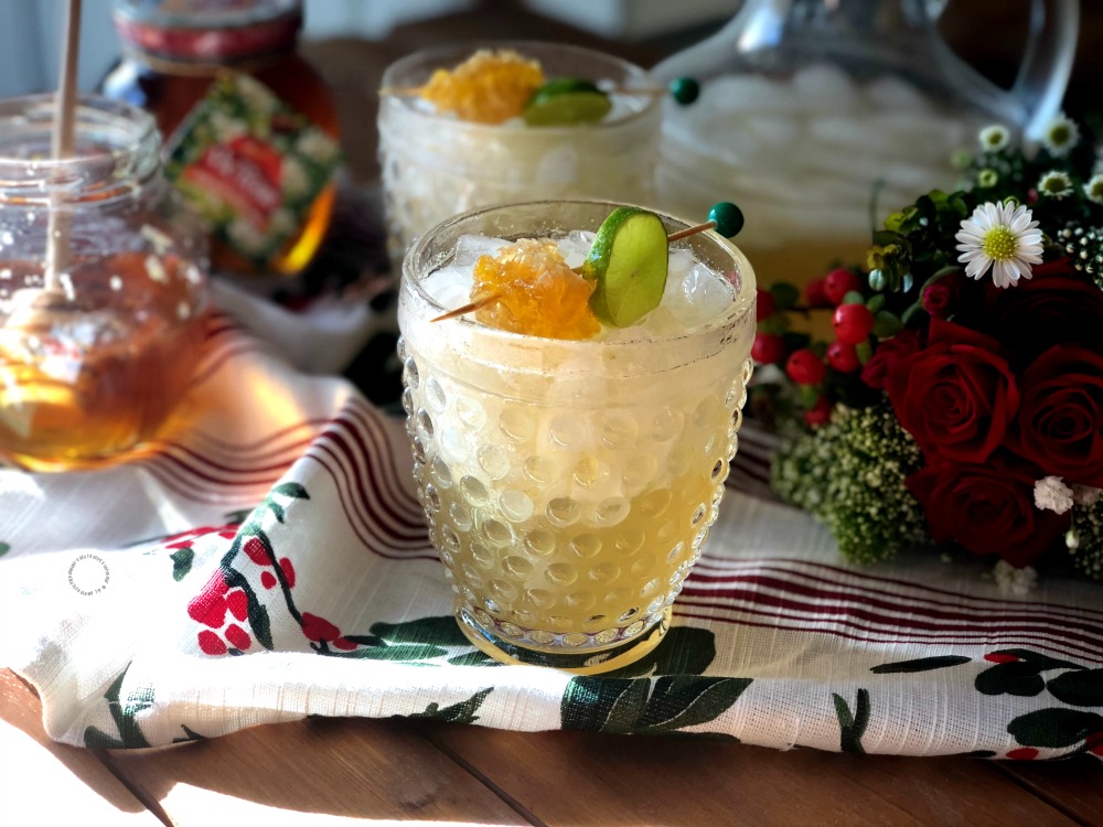 A perfect holiday party includes Honeycomb Margaritas