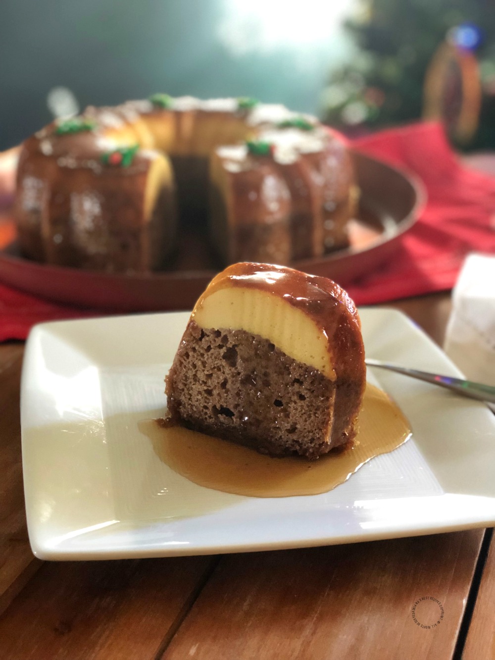 Una rebanada de este Pastel Imposible de Navidad trae felicidad a mi familia