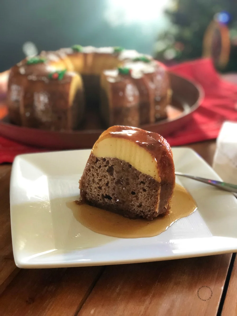A slice of Flan Cake this Christmas is what makes my family happy
