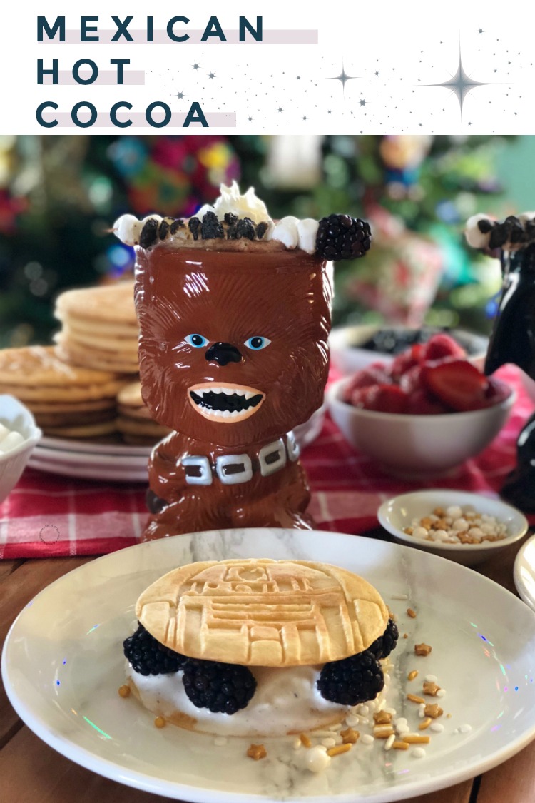 Mexican Hot Cocoa and the Galactic Pancake Ice Cream Sandwiches for a Star Wars Inspired Feast